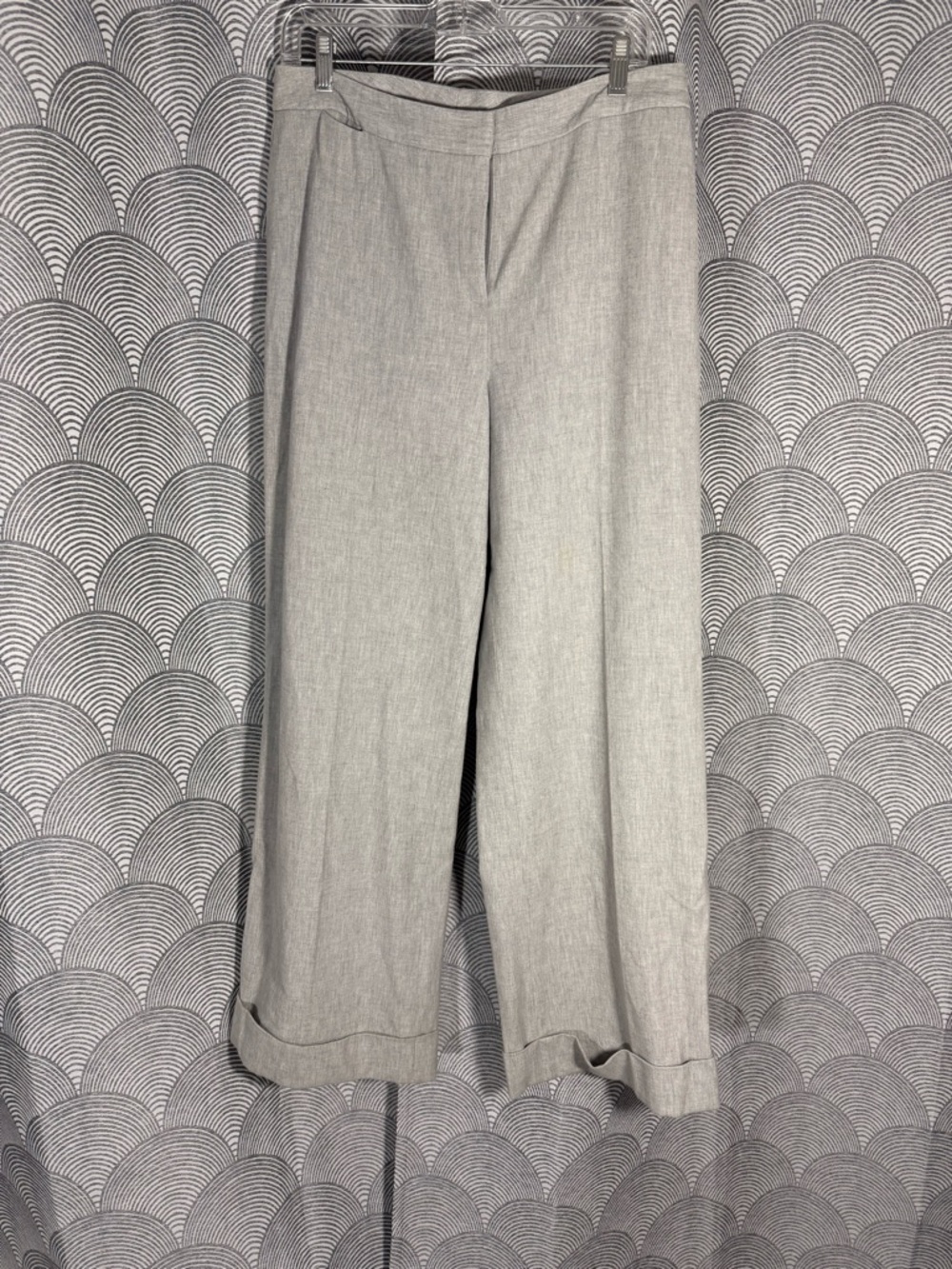 Emanuel Ungaro Gray Cuffed Wool Pants